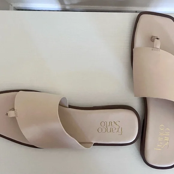 Franco Sarto Women's Leather Beige Slide Sandals, Size 8.5, Brand new - Picture 8 of 8
